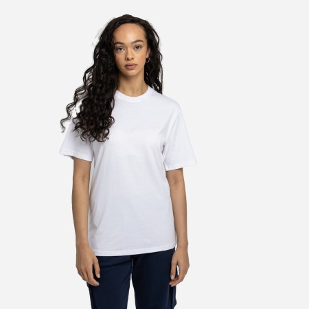 White / White Women's Umbro Diamond Boyfriend Tee T Shirts | CA-43571