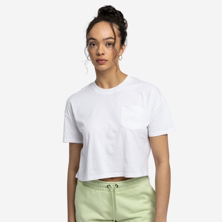 White / White Women's Umbro Diamond Crop Tee Crop Tops | CA-37180