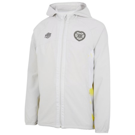 White / Yellow Umbro Football Heart Of Midlothian F.c. 22/23 Shower Jacket Junior Jackets | CA-27065