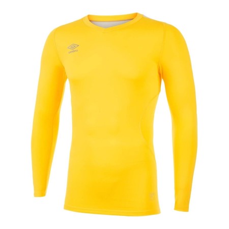 Yellow Men's Umbro Elite V Neck Baselayer LS Baselayers | CA-77270